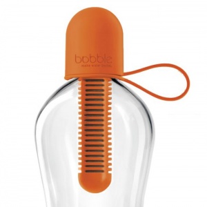 BOBBLE láhev na vodu 550 ml oranžová se silikonovým víčkem