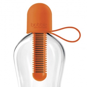 láhev na vodu 550 ml oranžová se silikonovým víčkem