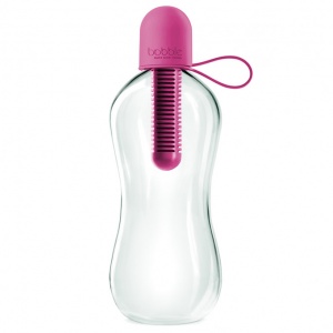 láhev na vodu 550 ml růžová se silikonovým víčkem