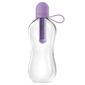 láhev na vodu 550 ml fialová se silikonovým víčkem