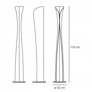 ARTEMIDE stojací lampa Cadmo bílá