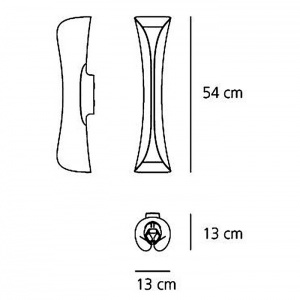 ARTEMIDE nástěnné svítidlo Cadmo černá/bílá