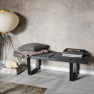 lavička Nelson Bench krátká černá