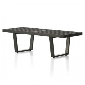 lavička Nelson Bench krátká černá